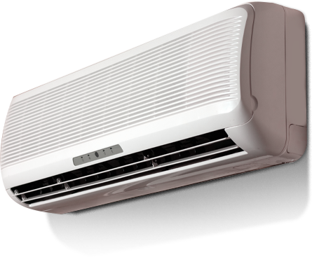 While We Service All Brands Of Mini Splits We Proudly - Aircon Fan Coil Unit (445x367), Png Download