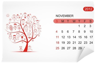 Vector Calendar 2012, November - Ebook: Ma Io Una Famiglia Ce L'avevo! (400x400), Png Download