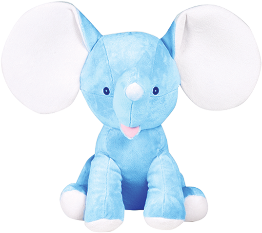Copy Of Birth Stats Blue Dumble Cubby - Cubbies Dumble - 12" Elephant W/embroiderable Ears (571x543), Png Download