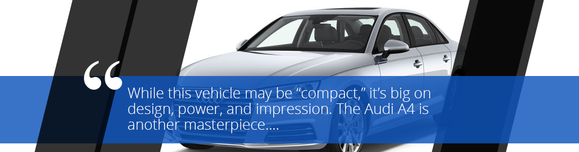 The Audi® A4 Falls Under The Category Of Compact Executive - Audi (1140x300), Png Download