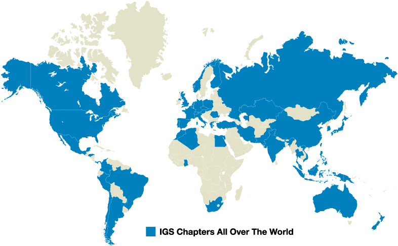 Igs Chapters Map - Estee Lauder Worldwide (792x491), Png Download