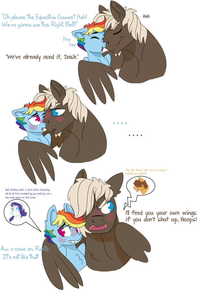 Dbkit, Blushing, Dumbbell, Dumbdash, Hoops, Hug, Male, - Cartoon (710x1024), Png Download