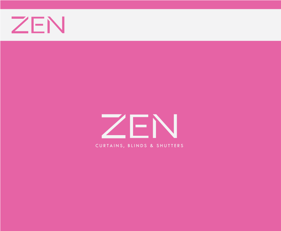 Logo Design By Sunny For Zen Curtains & Blinds - Window Blind (1200x1000), Png Download