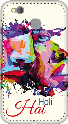 Redmi 4 Painted Couples Mobile Covers - Happy Holi In Snow (284x426), Png Download