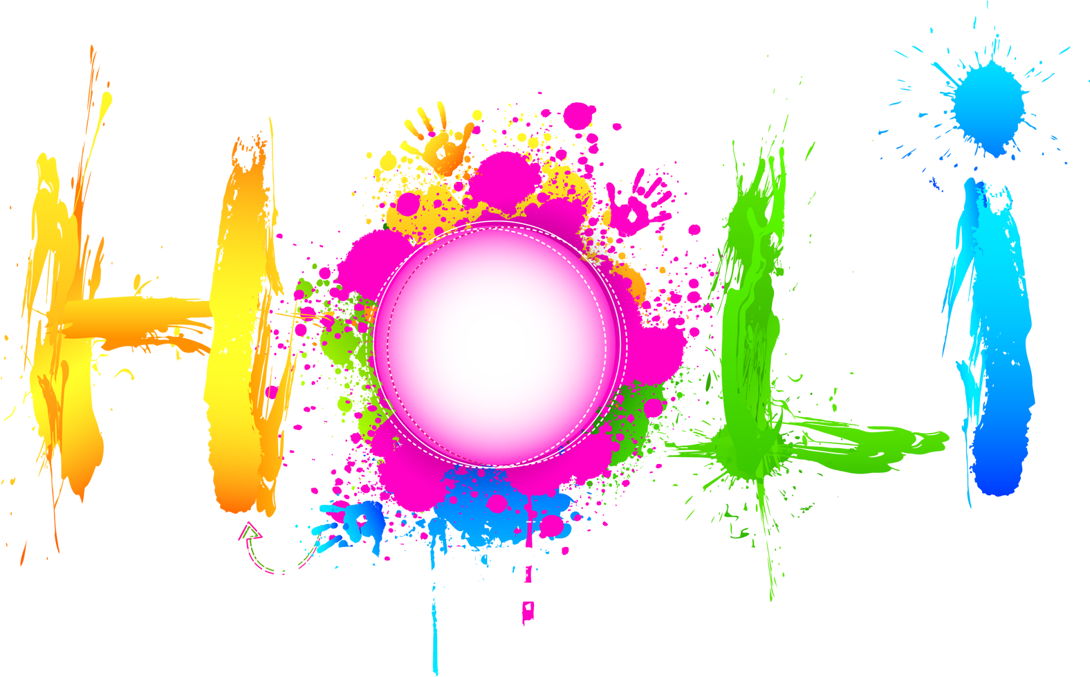 Holi Text Png Design File - Happy Holi Cb Holi Edit Background Hd (1600x978), Png Download