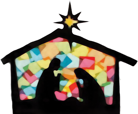 The Story Of Christmas - Nativity Scene (486x392), Png Download