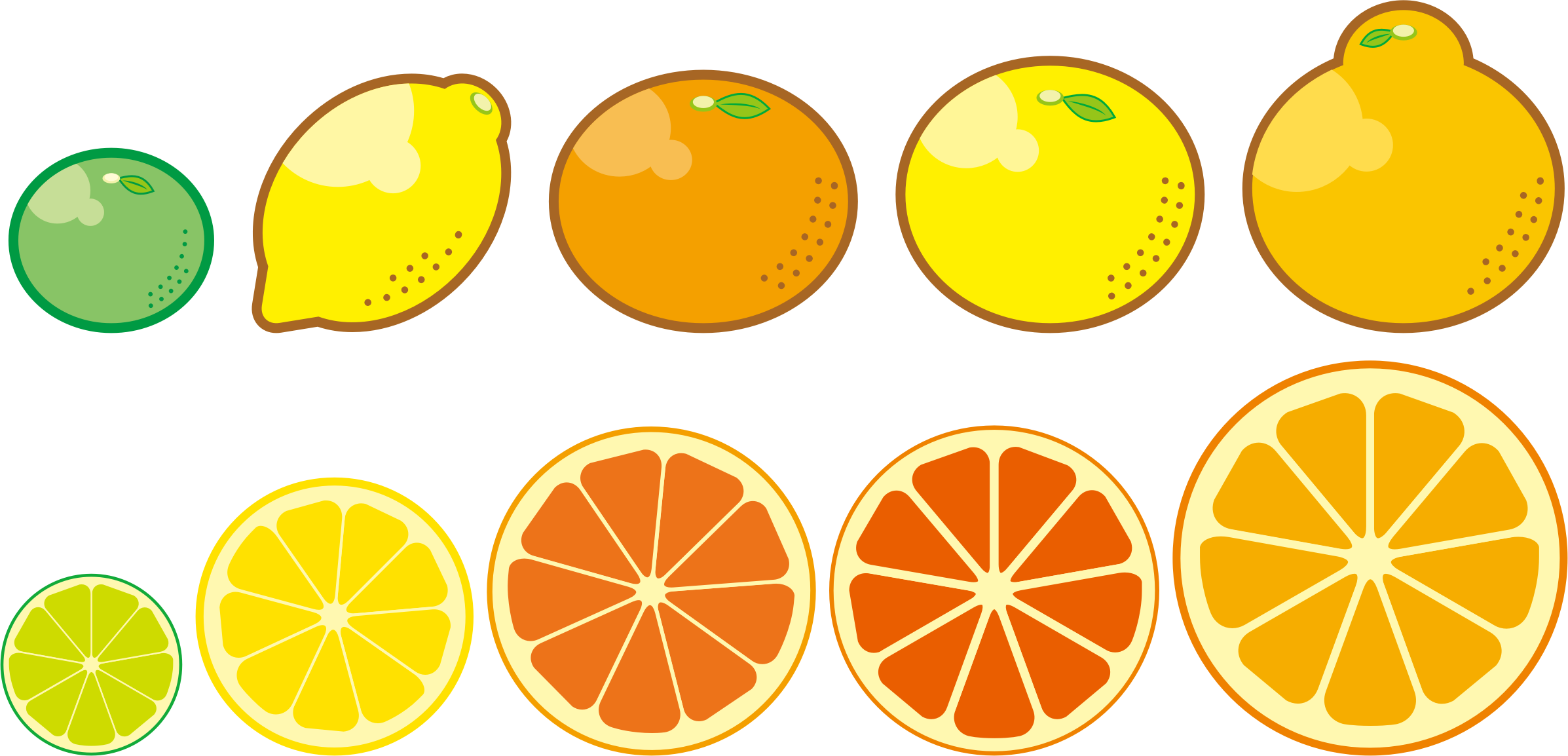 Big Image - Clip Art Citrus (2394x1154), Png Download