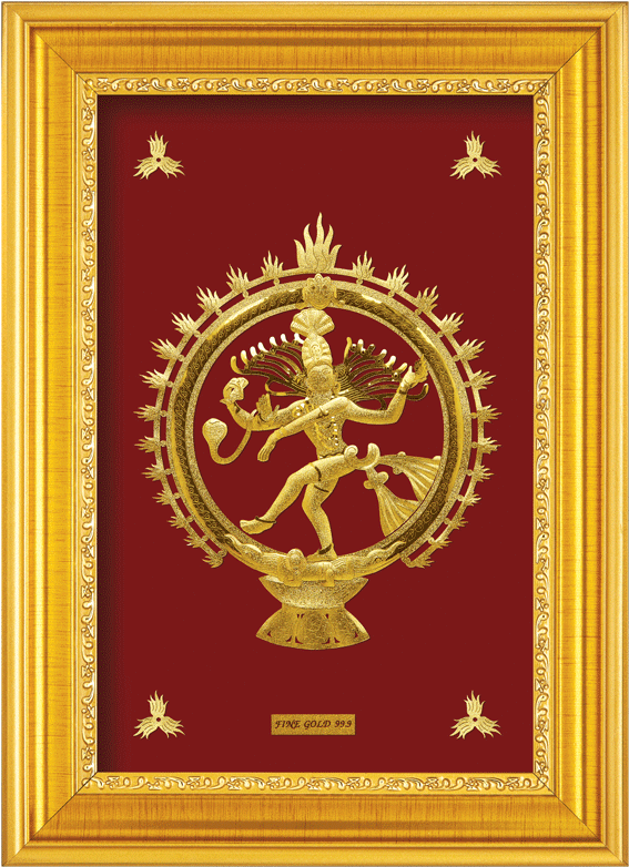 2a7 Nataraja The Lord Of Dance - Odishabazaar Jesus With Cross 24karat Pure Gold Sheet (800x800), Png Download