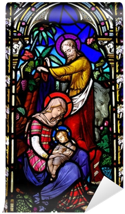 Birth Of Jesus With Mary And Joseph Wall Mural • Pixers® - Mary (400x400), Png Download