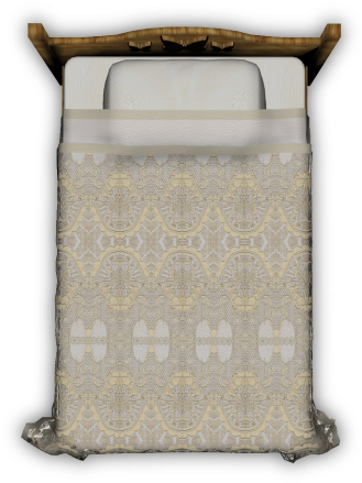 Double Bed - Bed (338x452), Png Download