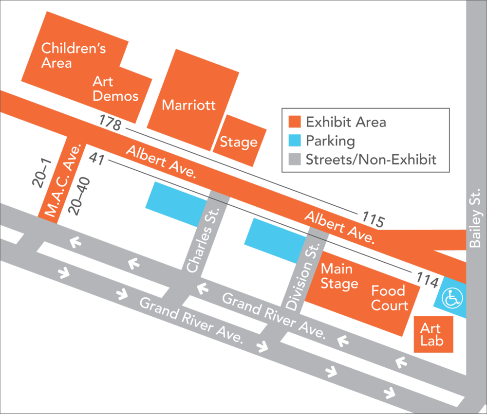 Website-map - East Lansing Art Festival (1000x851), Png Download
