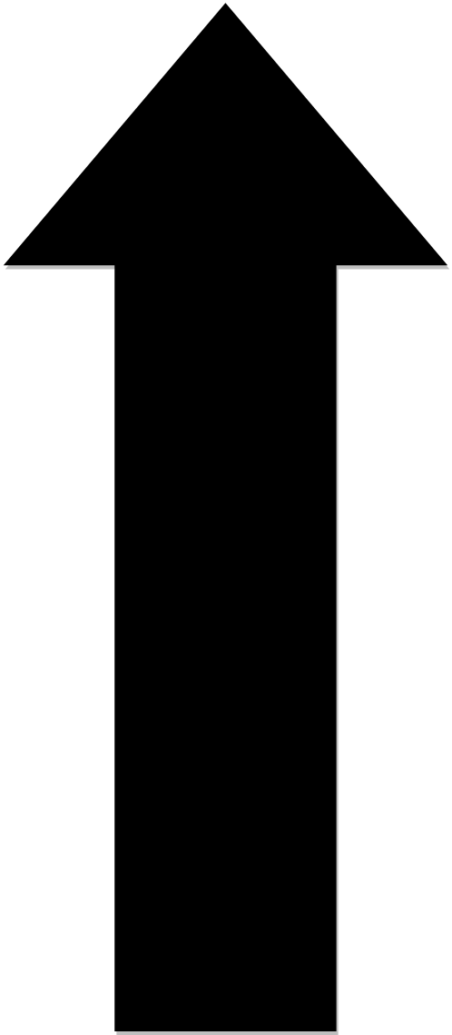 Black Upwards Arrow - Upwards Arrow (498x1140), Png Download