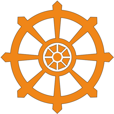 The Eight Spoked Dharma Chakra Represents The Noble - Buddhist Flag And Symbol (390x390), Png Download