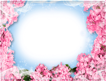 Pretty Lovely Photo Frem Lovely Flowers Photo Frames - Flower Frames Images Hd (408x310), Png Download
