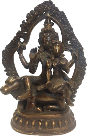 Shiva Parvati - Statue (360x480), Png Download