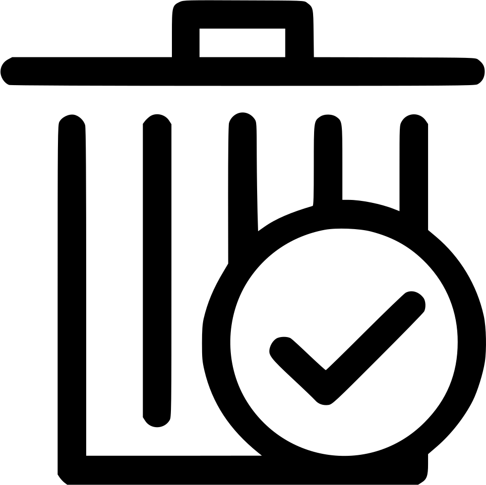 Junk Garbage Trash Waste Dustbin Right Correct Comments - Waste Icon Png White (981x980), Png Download
