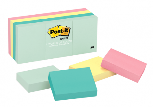 Post It Notes 653 Ast, 1 3/8 In X 1 7/8 In (34 - Post (500x500), Png Download