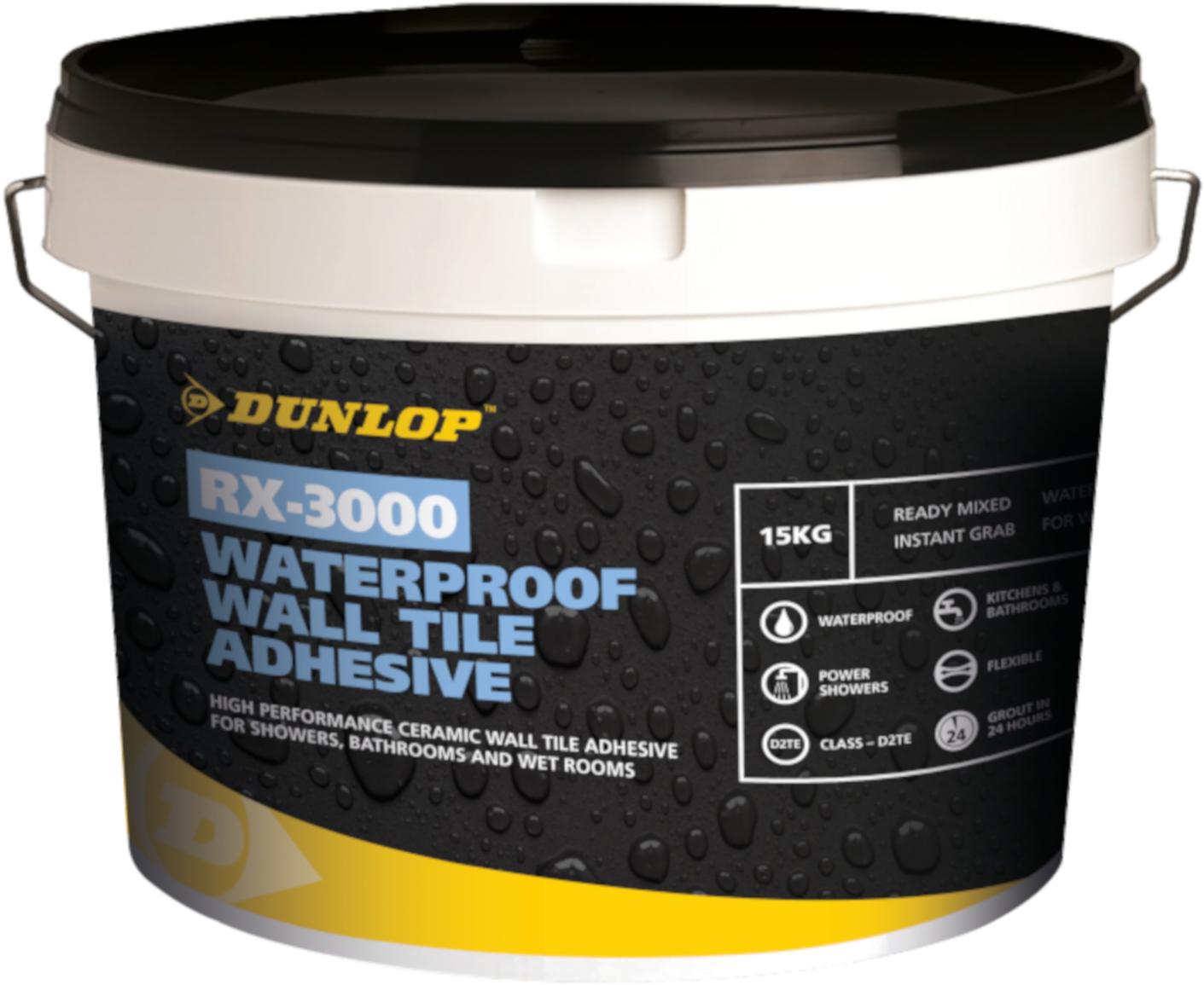 Rx-3000 Waterproof Wall Tile Adhesive - Dunlop Adhesive Dunlop Tile Adhesive Non Slip Wall (1024x1024), Png Download
