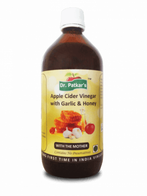 Apple Cider Vinegar With Garlic & Honey - Dr. Patkar's Apple Cider Vinegar With Garlic (300x400), Png Download