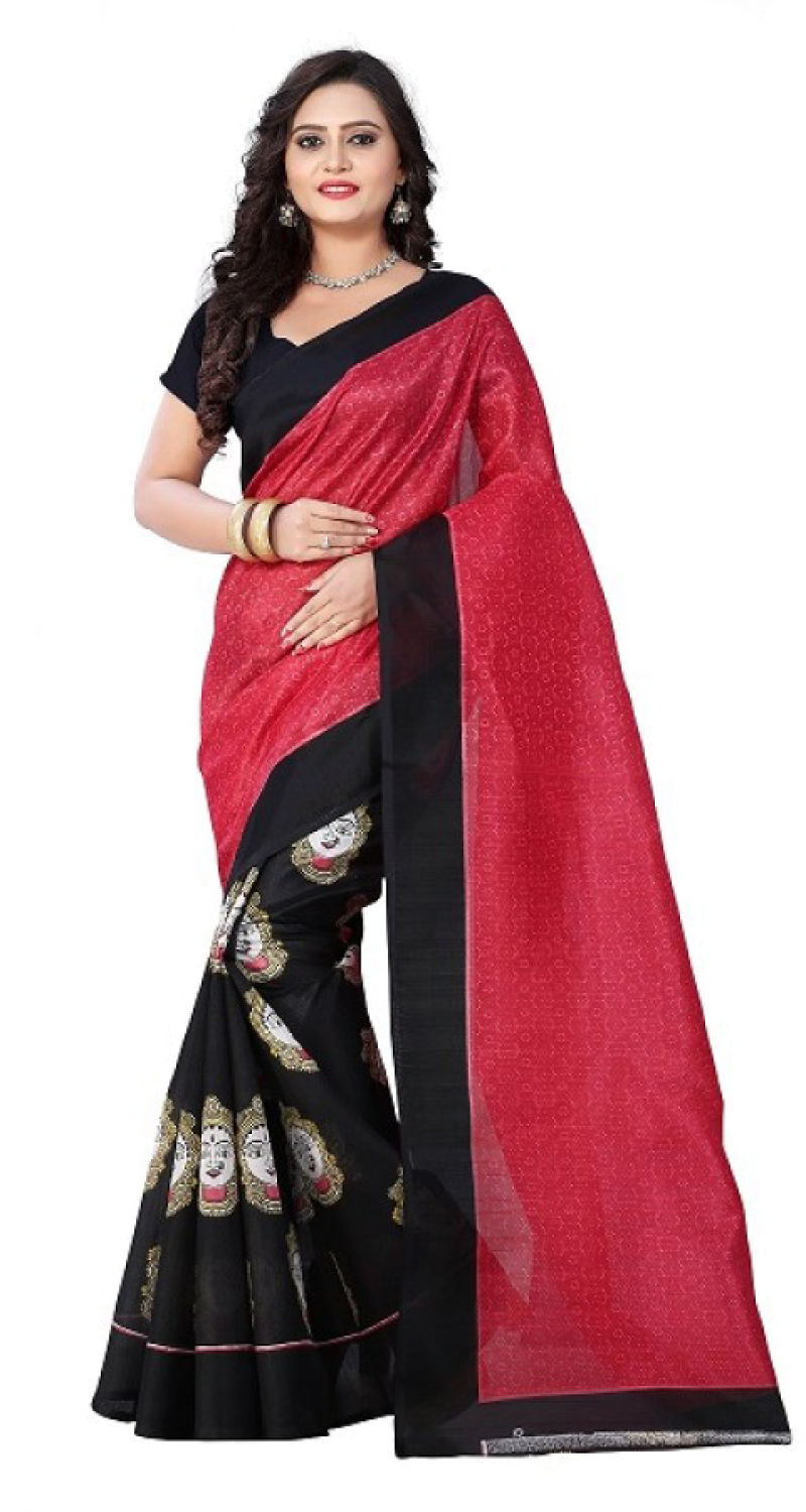 Kalamkari Silk Sarees - Clothing (800x1500), Png Download