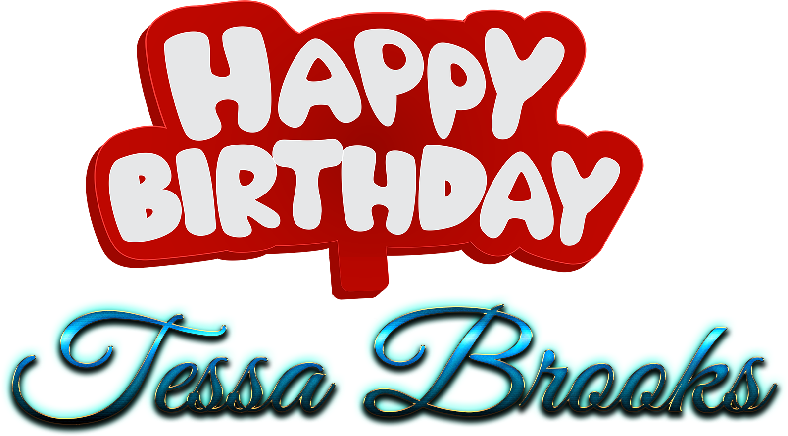 Tessa Brooks Happy Birthday Name Logo - Happy Birthday Name Png (1920x1200), Png Download