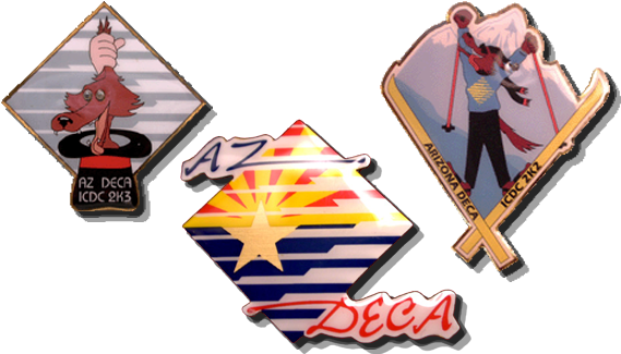 Custom Deca Trading Lapel Pins - Deca State Pins (600x350), Png Download