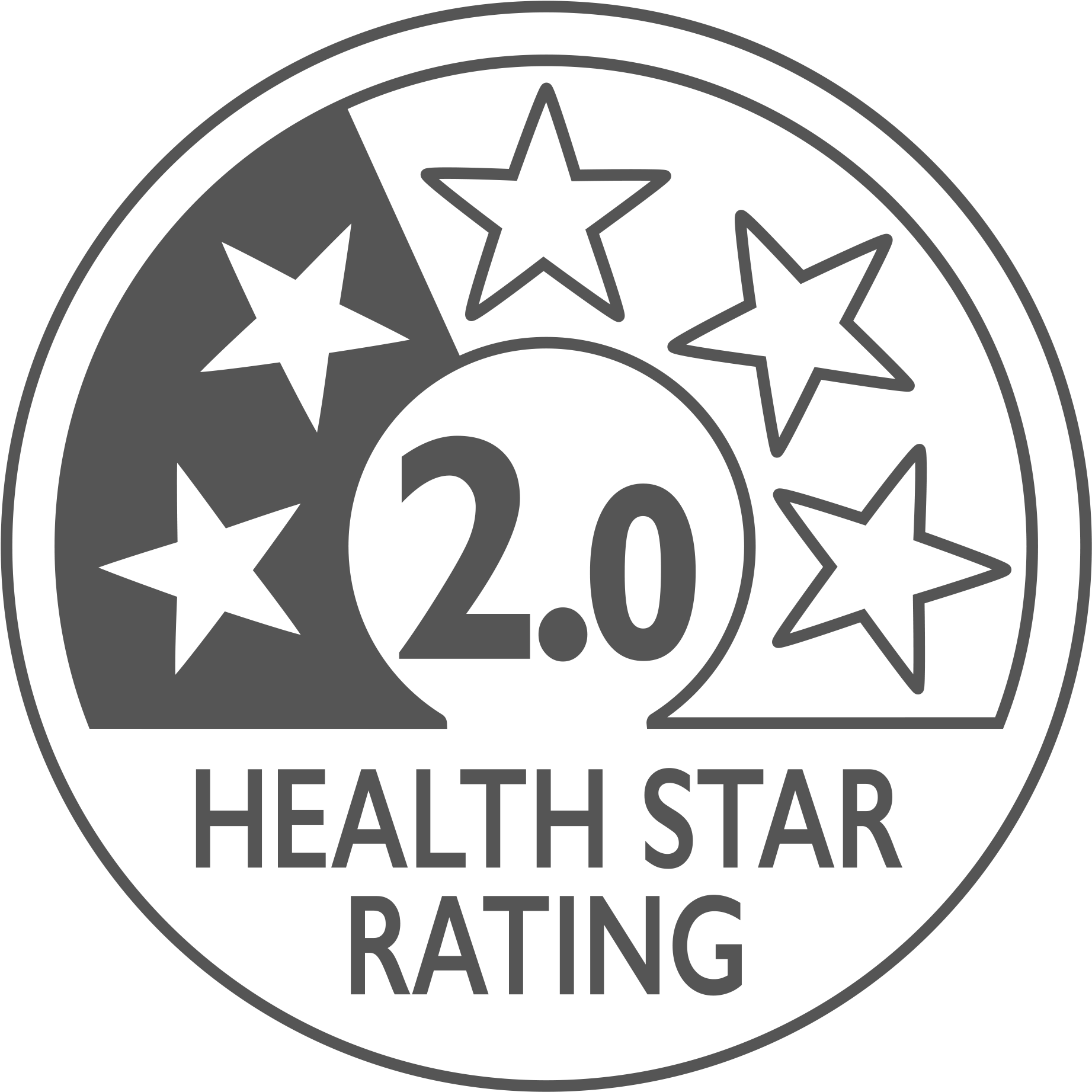 Health Star Rating - Health Star Rating Logo (1858x1858), Png Download