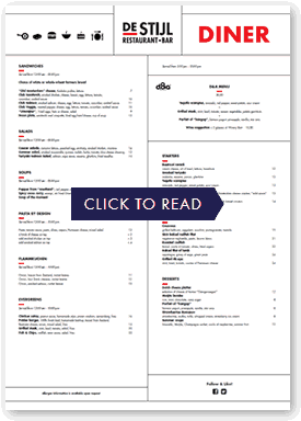 Restaurant De Stijl - De Stijl Menu (666x420), Png Download