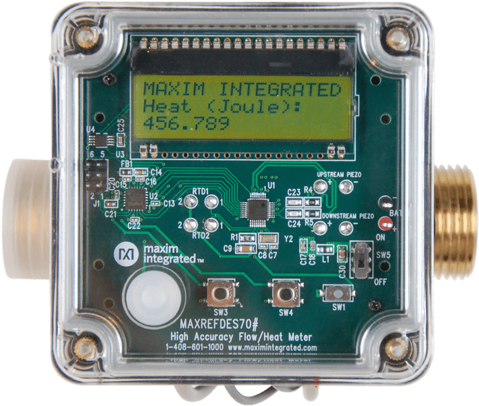 With The Flow Meter Reference Design Described Here, - Ultrasonic Flow Meter Soc (800x670), Png Download