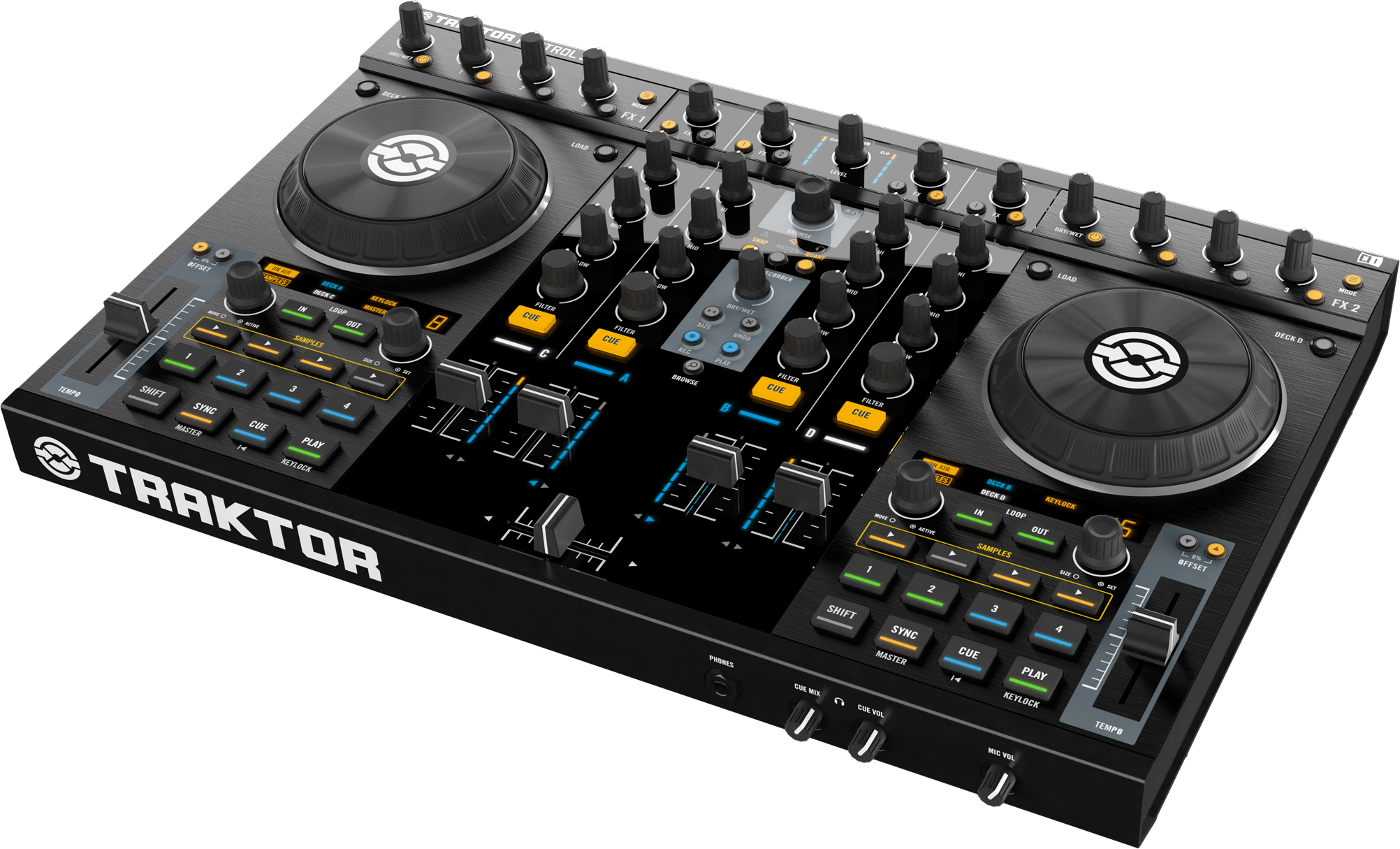 Traktor Kontrol S4 Dj Controller - Traktor Dj Controller S2 (2004x1215), Png Download