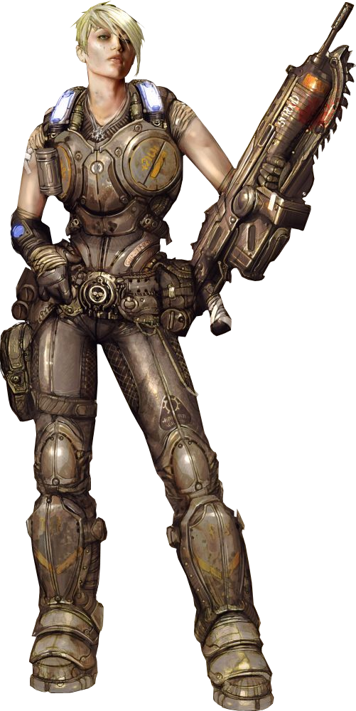 Gears Of War Art (501x999), Png Download