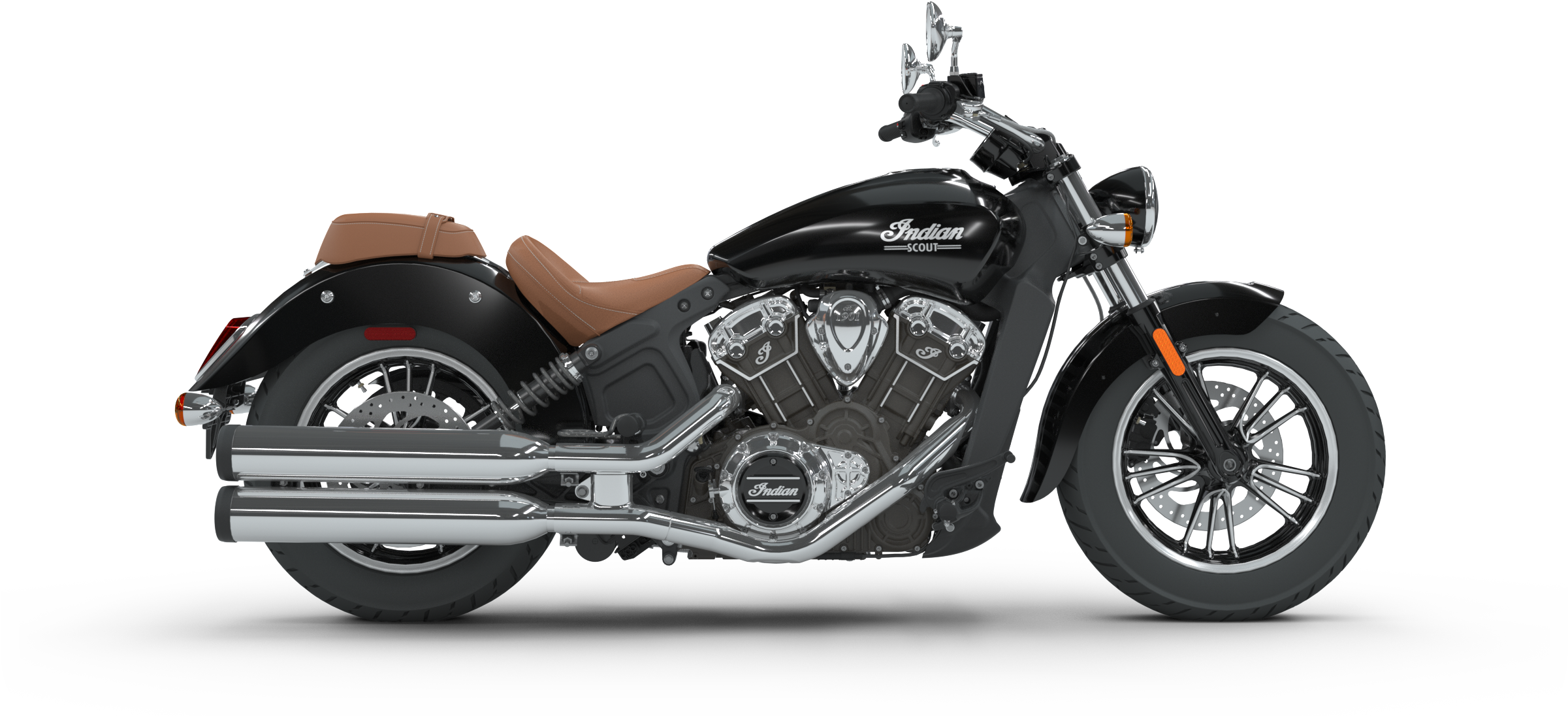 2018 Scout Thunder Black - Indian Scout Bike (2400x1350), Png Download