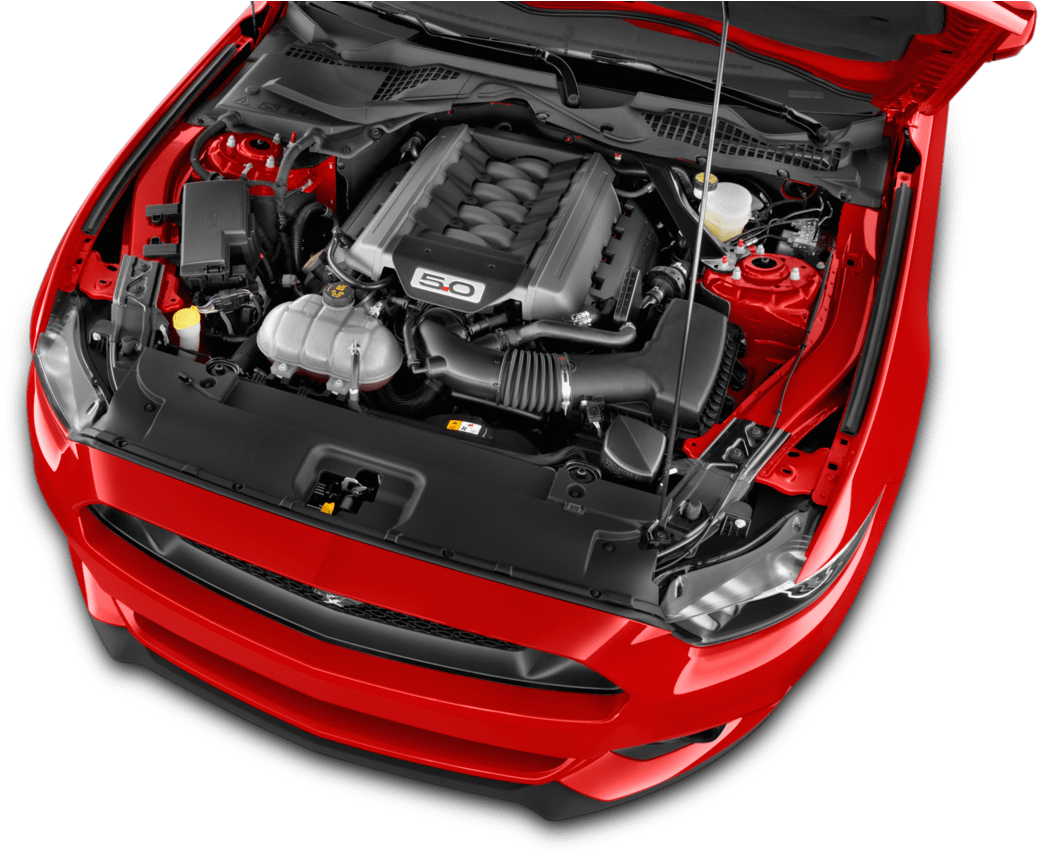 Mustang Car Engine - Ford Mustang 2017 Engine (1360x903), Png Download