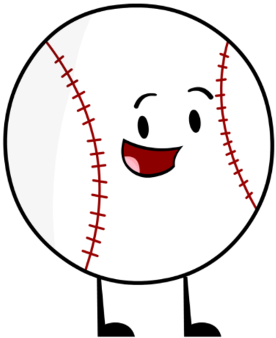 Sporty Baseball - Baseball Bfdi (403x493), Png Download
