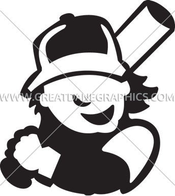 Cartoon Baseball Player (344x385), Png Download