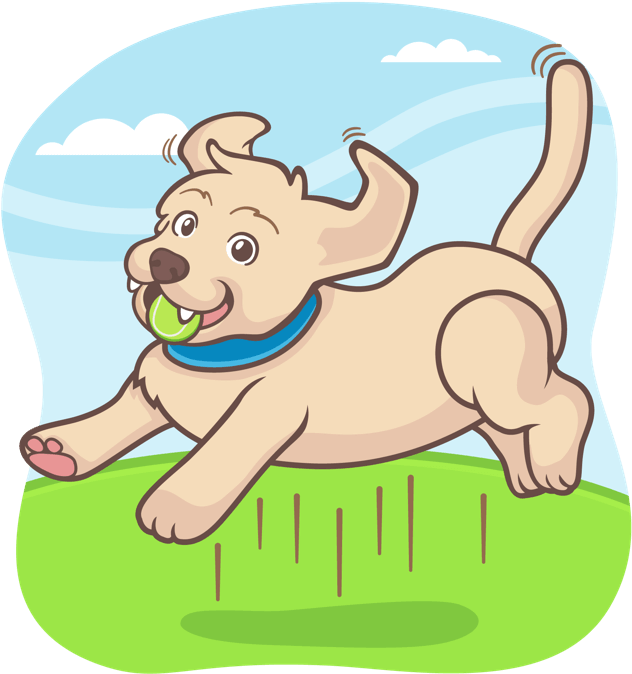 Dog Jumping And Catching A Tennis Ball - Clip Art (750x750), Png Download