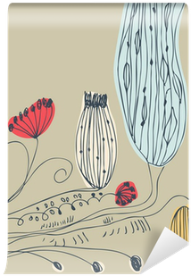 Hand Drawn Lace Banner With Decorative Flowers Wall - Placemat (400x400), Png Download