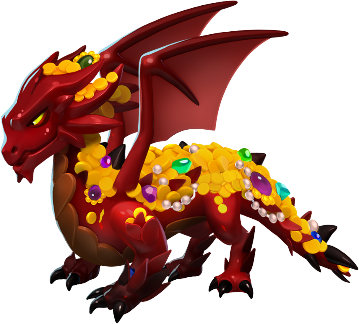 Treasure Dragon - Dragon De Tesoro Dragon Mania Legends (1215x1095), Png Download