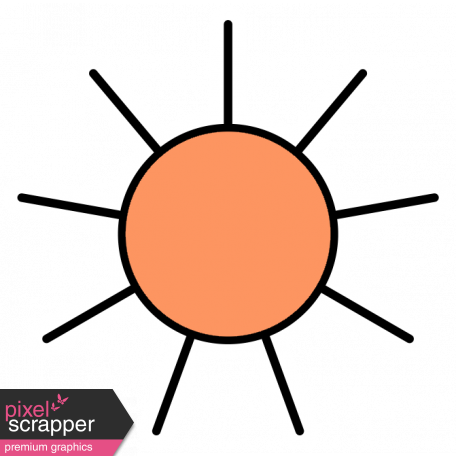 Summer Lovin Elements Sticker Sun - Life Preserver Template (456x456), Png Download