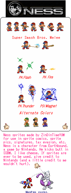 Return To Game - Ness Pk Thunder Sprites (237x642), Png Download