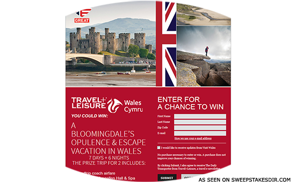 The Bloomingdale's Opulence & Escape Vacation In Wales - Travel + Leisure (574x358), Png Download