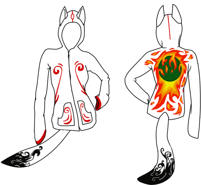 Amaterasu Hoodie - Illustration (1024x768), Png Download