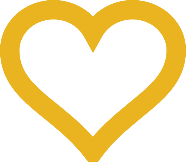Hearts Clipart Glitter - Yellow Heart Frame Png (600x524), Png Download