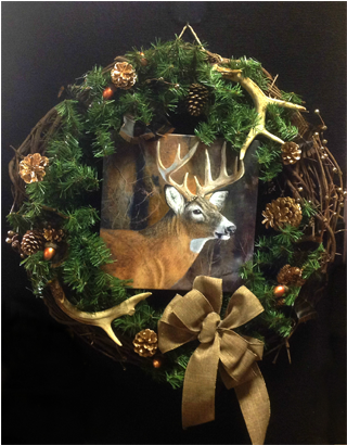Whitetail Wreath - Wreath (660x409), Png Download