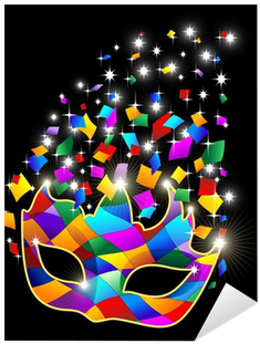 Maschera Arlecchino Brillante Glitter Harlequin Mask - Mask (400x400), Png Download