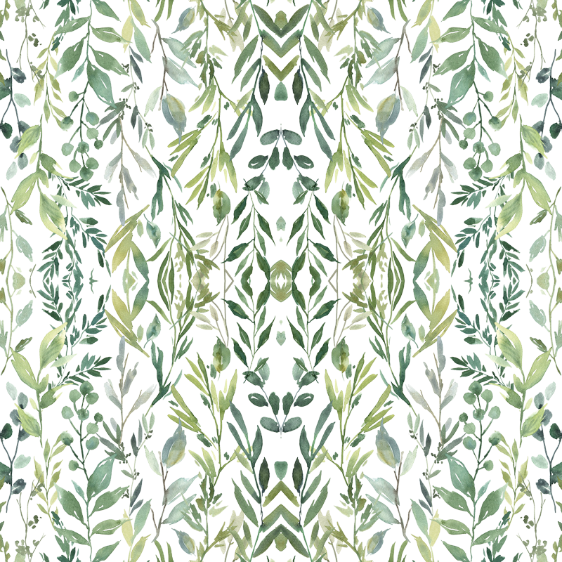 Watercolor Greenery Green Leaves Branches Bright Emerald - Watercolor Painting (800x800), Png Download