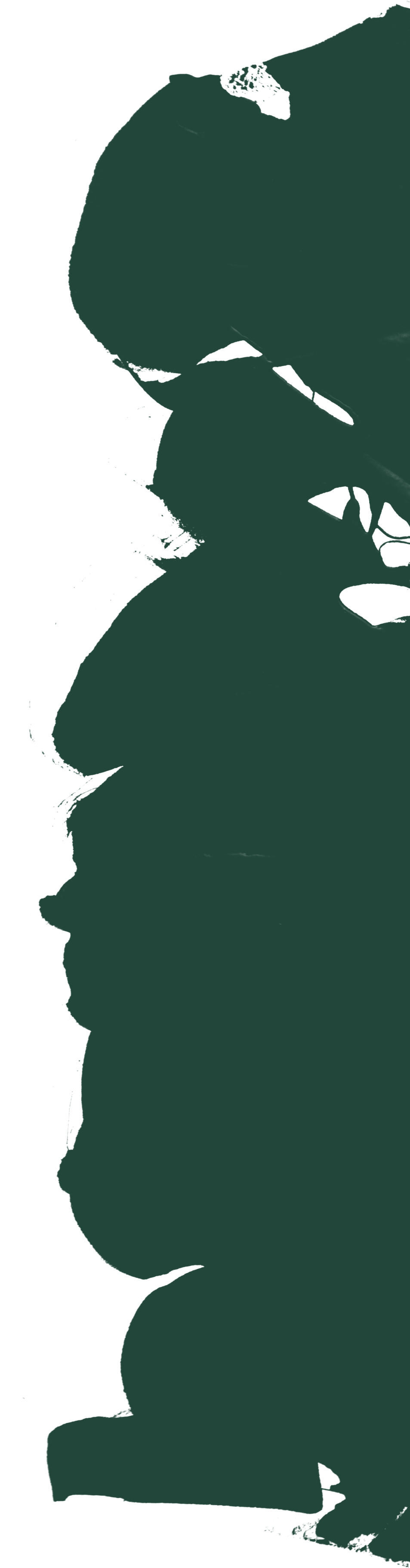 Paint Blob Green Right (1000x3675), Png Download