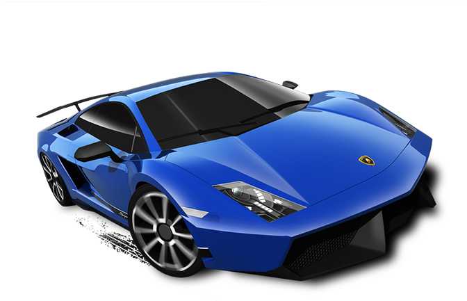 Lamborghini Gallardo Blue - Hot Wheels - Toyota Ae-86 Corolla: Hw City 2013 - Night (671x503), Png Download