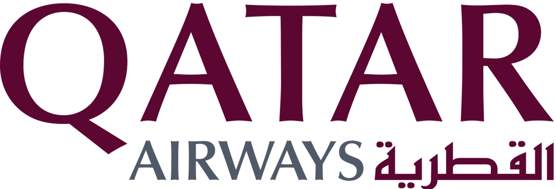 Fly Emirates Logo Png Blanc - Logo Qatar Airways Vector (1100x374), Png Download