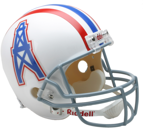 Houston Oilers Throwback 1975 To 1980 Full Size Deluxe - Riddell Houston Oilers 75-80 Officially Licensed Replica (475x429), Png Download